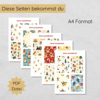 Wichtel Geschenkpapier zum Ausdrucken mit 20 einzigartigen Motiven, Wichteltür Zubehör Kinder Bild 2