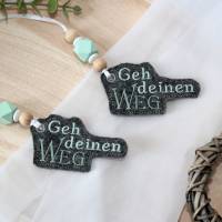 Stickdatei ITH Anhänger Geh deinen Weg Bild 2