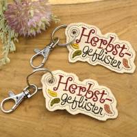 Stickdatei Herbst Schlüsselanhänger Herbstgeflüster Bild 1