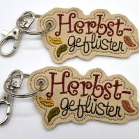 Stickdatei Herbst Schlüsselanhänger Herbstgeflüster Bild 2