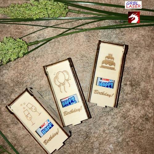 Happy... Birthday New Year! 80 Laser Cut Vorlagen: Happy Hippo Geschenkbox mit vielen Sprüchen, Holzstärke 3mm, SVG DXF 