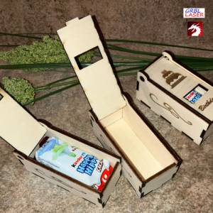 Happy... Birthday New Year! 80 Laser Cut Vorlagen: Happy Hippo Geschenkbox mit vielen Sprüchen, Holzstärke 3mm, SVG DXF Bild 2