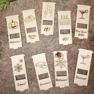 Happy... Birthday New Year! 80 Laser Cut Vorlagen: Happy Hippo Geschenkbox mit vielen Sprüchen, Holzstärke 3mm, SVG DXF Bild 3