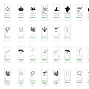 Happy... Birthday New Year! 80 Laser Cut Vorlagen: Happy Hippo Geschenkbox mit vielen Sprüchen, Holzstärke 3mm, SVG DXF Bild 4