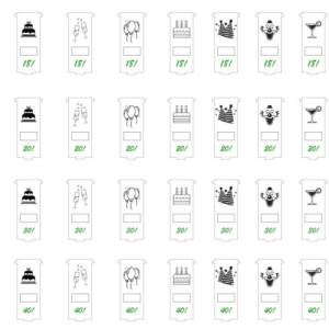 Happy... Birthday New Year! 80 Laser Cut Vorlagen: Happy Hippo Geschenkbox mit vielen Sprüchen, Holzstärke 3mm, SVG DXF Bild 6