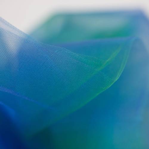 Tüll Ombre - Farbverlauf blau/türkis/grün - 50cm