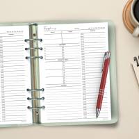 Tagesplaner PDF | A4 & A5 Tagesstruktur für Arbeit und Privat | Printable zum Ausdrucken | To Do-Liste, Ziele, Termine Bild 1