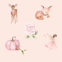 DigiStamp-Set Feenland Rosa Set 5: fünf zauberhafte PNG-Motive für Karten, Basteln & Scrapbooking Bild 2