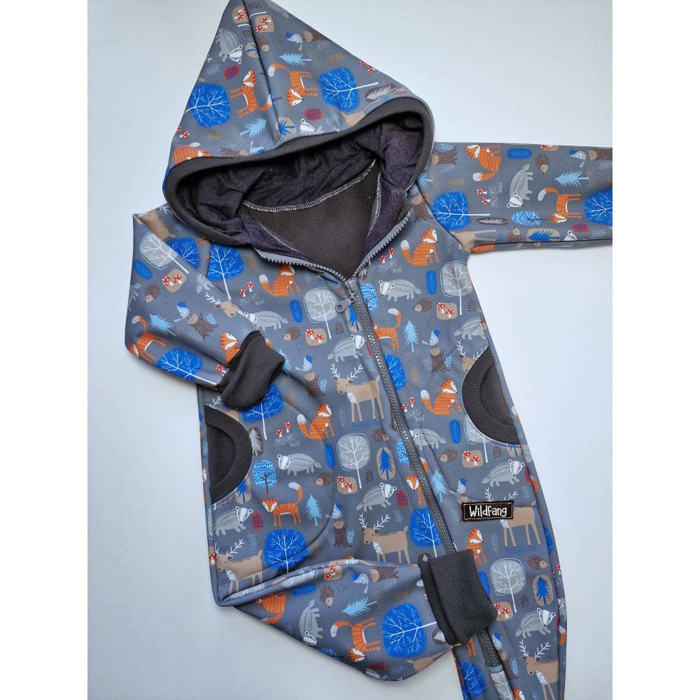 Softshell Overall Matschanzug 80/86 mit Tiermotiv – Ideal für
