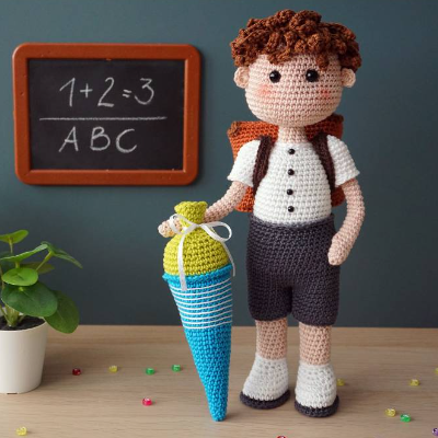 Häkelanleitung Schulkind Leo - PDF Datei deutsch