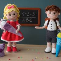 Häkelanleitung Schulkinder Sophia und Leo - PDF Datei deutsch Bild 2