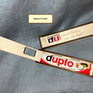 Du bist - 28 Laser Cut Vorlagen: Geburtstag für Duplo Geschenkbox, Holzstärke mit 3mm und 4mm, SVG, DXF, AI, Lightburn Bild 2