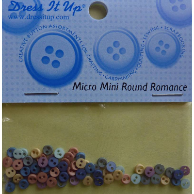 Knöpfe Dress It Up Micro Mini Round Romance