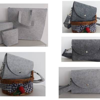 Taschen Set Eröffnungsangebot * SALE * Linda Set + Ella grau + Ella hellgrau ** limitierte Anzahl **