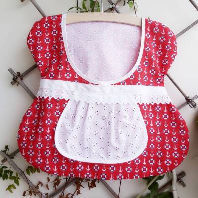 Klammerbeutel maritim mit Rettungsringen – Klammerkleidchen, Wäscheklammer-Beutel aus Baumwolle, Deko & Aufbewahrung