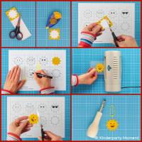 Bastelvorlagen für Reflektoren Taschen Anhänger mit fröhlichen Gesichtern Bild 4