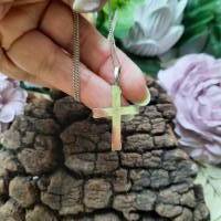 Altes Silberkreuz mit Kette aus 835 Silber – Vintage Schmuck Unisex Bild 7