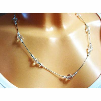 Bergkristall & Silber 925 Unikat Halskette – Handgefertigte Edelsteinkette, Silberkette