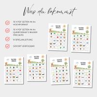 Natur Bingo für Kinder, Beschäftigung in der Natur, Wald Bingo, Waldspaziergang Spielidee, PDF Druckvorlage zum Ausdruck Bild 2