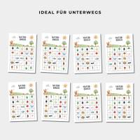 Natur Bingo für Kinder, Beschäftigung in der Natur, Wald Bingo, Waldspaziergang Spielidee, PDF Druckvorlage zum Ausdruck Bild 3