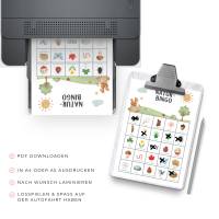Natur Bingo für Kinder, Beschäftigung in der Natur, Wald Bingo, Waldspaziergang Spielidee, PDF Druckvorlage zum Ausdruck Bild 4