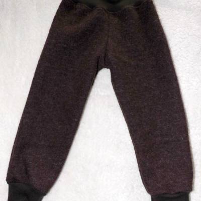 Walkhose Wollwalk Hose Mitwachshose Dunkelbraun – Handmade Kinderhose aus Walkloden, Gr. 62-158