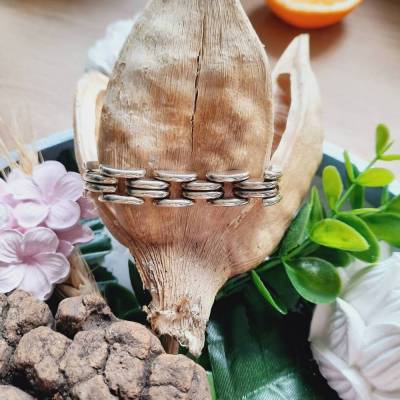 Wunderschönes altes Gliederarmband aus 835 Silber, unisex