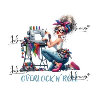 Bügelbild SEWING Sisters Nähen - Overlock'n Roll