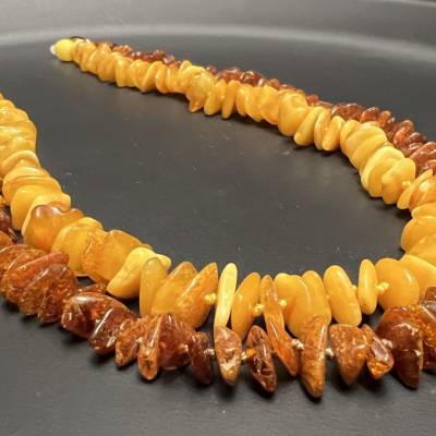 Ostsee Bernstein Kette, verschiedene Farben | 44 cm