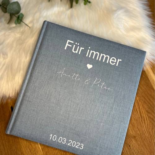Fotoalbum aus Leinen „Für Immer“ 100 Seiten