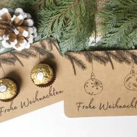 Druckvorlage Frohe Weihnachten, Weihnachtskarte, zum selber ausdrucken, Grußkarte, Mitbringsel, kleine Geschenkidee Bild 1