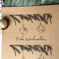 Druckvorlage Frohe Weihnachten, Weihnachtskarte, zum selber ausdrucken, Grußkarte, Mitbringsel, kleine Geschenkidee Bild 5