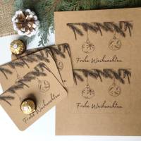 Druckvorlage Frohe Weihnachten, Weihnachtskarte, zum selber ausdrucken, Grußkarte, Mitbringsel, kleine Geschenkidee Bild 7