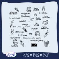 Plotterdatei Bär mit Regenschirm – SVG DXF PNG – Regenjacke und Gummistiefel – Herbst Motiv Bild 1