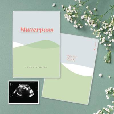 Mutterpasshülle personalisiert mit Namen – Schutzhülle für Mutterpass »Farbverlauf«  – Geschenk zur Schwangerschaft
