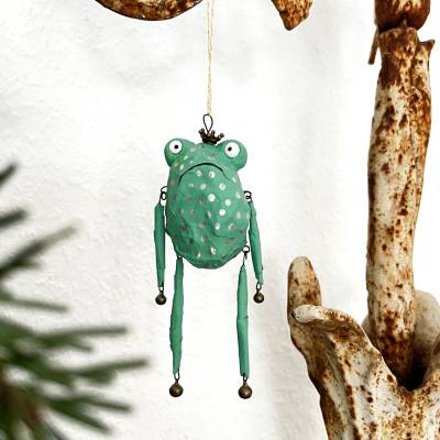 Froschglöckchen, Baumschmuck, Weihnachtsschmuck, kling Fröschchen klingelingeling, hängende Froschfigur, Chr