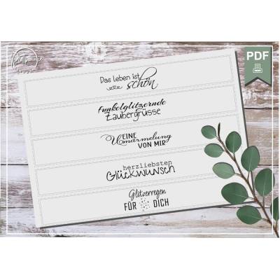 Banderole Friends 002 – Stilvolle PDF-Druckvorlage Din A4 für kreative DIY-Projekte