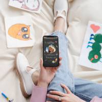 Digitale Einladung zur Einschulung animiert, personalisierte Einladungskarte zum Schulanfang, WhatsApp Canva-Vorlage Bild 7