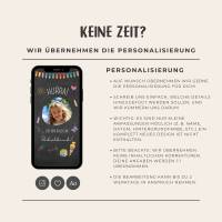 Digitale Einladung zur Einschulung animiert, personalisierte Einladungskarte zum Schulanfang, WhatsApp Canva-Vorlage Bild 8