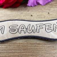 Stickdatei 3D-Anhänger TEAM SAUFEN, Maschinenstickerei, Stickmuster mit Trapunto-Effekt, 3D-Stick, Lesezeichen Bild 4