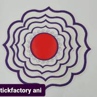 Stickdatei Untersetzer shabby chic style mug rug Set Bild 2