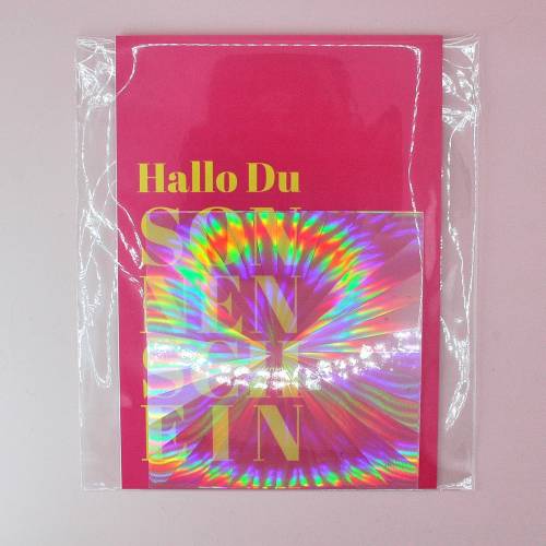 Suncatcher Sticker quadratisch – Regenbogen Fensteraufkleber mit Geschenkverpackung & Karte, Sonnenfänger Folie