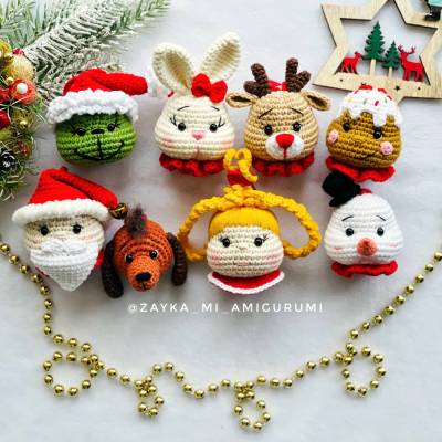Einfache Häkelanleitung Weihnachtsornamente PDF | Amigurumi Figuren Weihnachten | DIY Häkelmuster für Anfänger