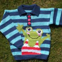 Strickanleitung Pullover Frosch in 2 Größen Bild 3