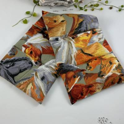 6-Kammer Körnerkissen 62x18cm, Wärmekissen & Kühlkissen mit Bio-Weizen