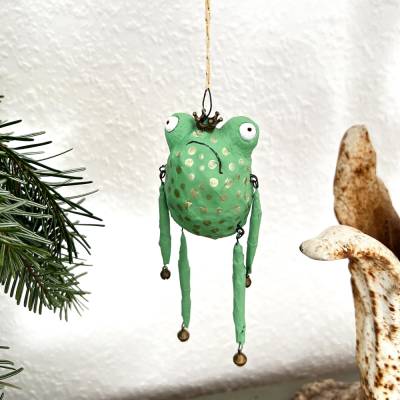 Froschglöckchen, Baumschmuck, Weihnachtsschmuck, kling Fröschchen klingelingeling, hängende Froschfigur, Chr