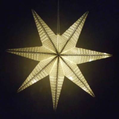 Häkelanleitung 3D Stern Lampion in 2 Größen (37 cm und 63 cm) für Fenster und Türen
