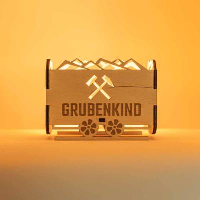 Ruhrpott Kohlenlore – Teelichthalter Holz | Geschenkidee Ruhrgebiet | Personalisiert mit Wunschtext