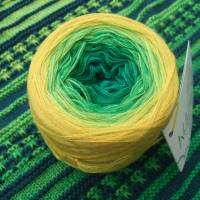 100% Schurwolle Merino extrafein Bobbel - 4-fädig, Farbverlauf Wolke 7 Seifenblasen, handgewickelt Bild 2