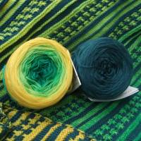 100% Schurwolle Merino extrafein Bobbel - 4-fädig, Farbverlauf Wolke 7 Seifenblasen, handgewickelt Bild 4